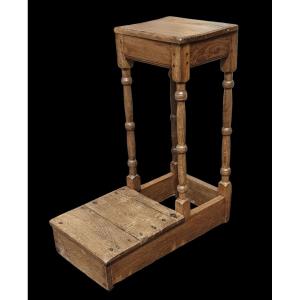 18th Century Cantor's Stool With Footrest 
