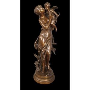 Bronze " Venus et Cupidon" Mathurin Moreau XIXe siècle 