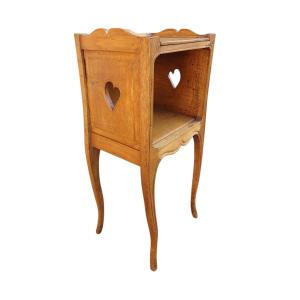 18th-century Louis XV-style "heart" Nightstand