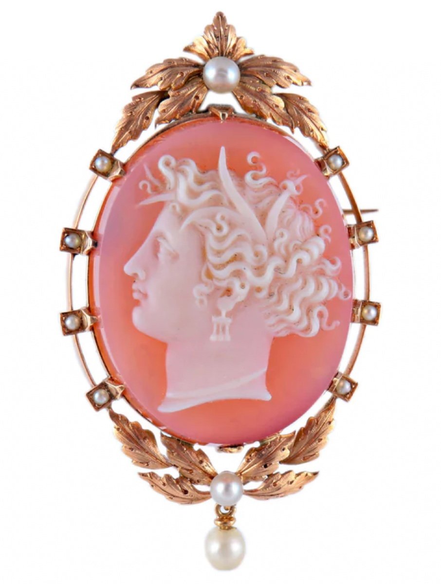 Pendentif Broche Camée
