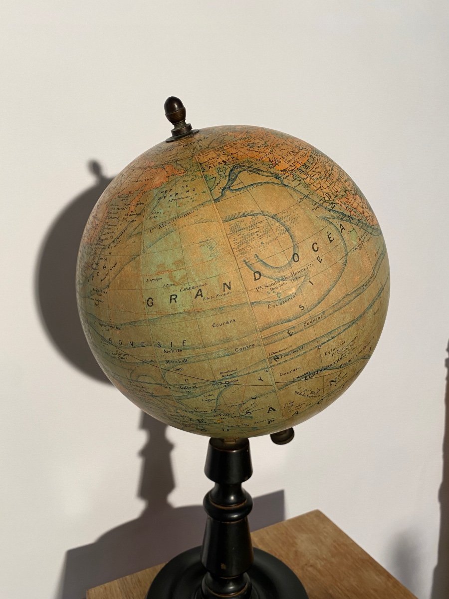 Proantic: Globe Terrestre Français 1ère Moitié du 18ème Siècle