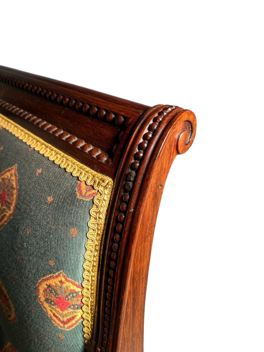 Rare Fauteuil En Palissandre XIXème-photo-3