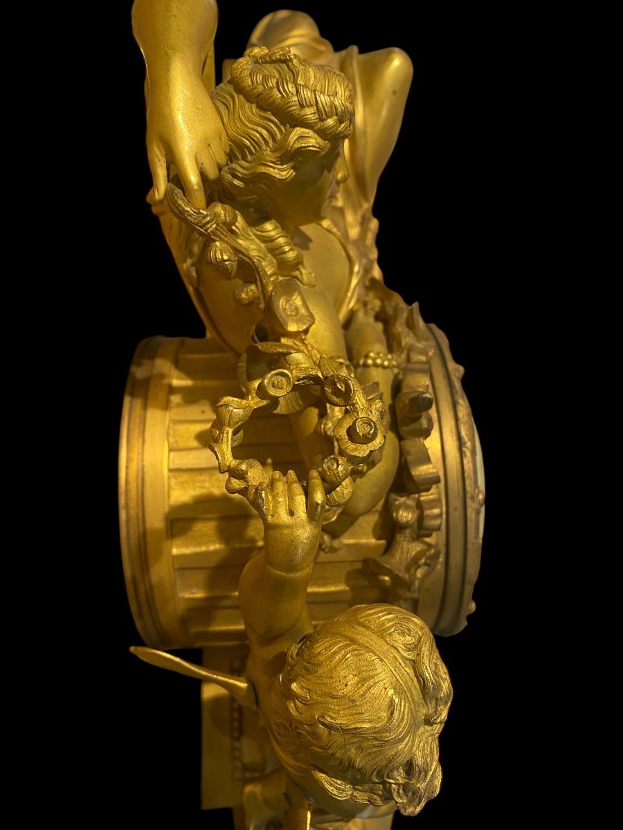Napoleon III Gilt Bronze Clock-photo-3