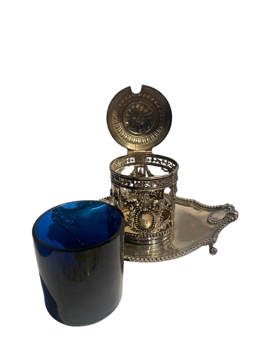 Moutardier En Argent D’époque Louis XVI Travail Parisien -photo-2