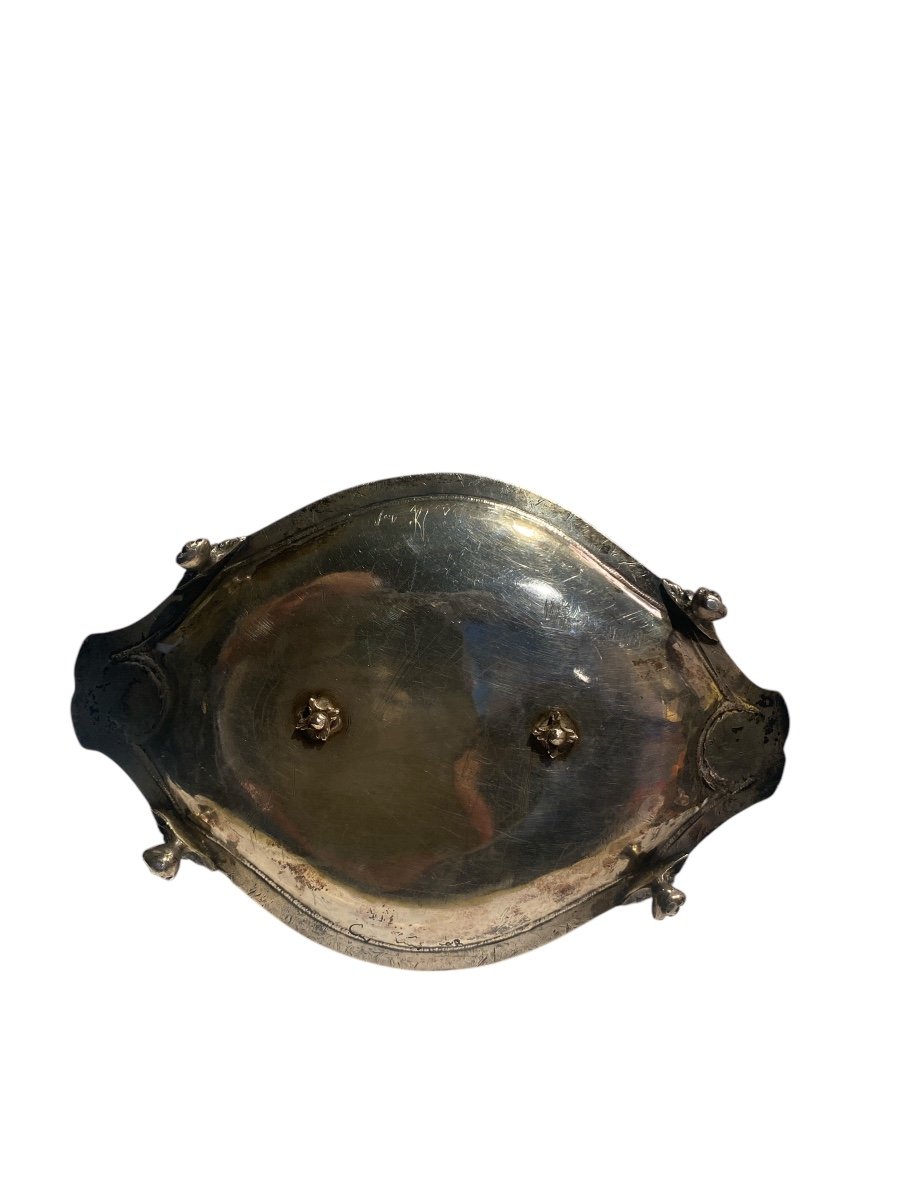 Moutardier En Argent D’époque Louis XVI Travail Parisien -photo-3