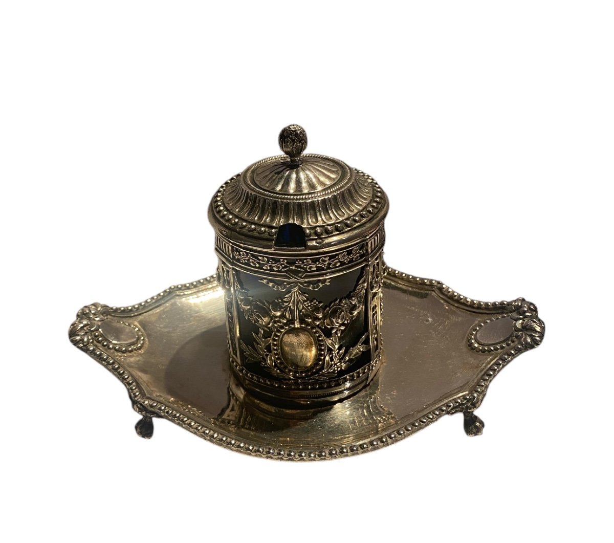 Moutardier En Argent D’époque Louis XVI Travail Parisien 