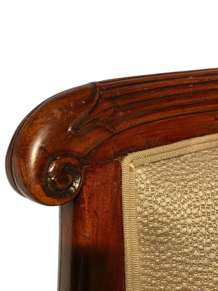 Empire Period Stamped Mahogany Bergere-photo-2