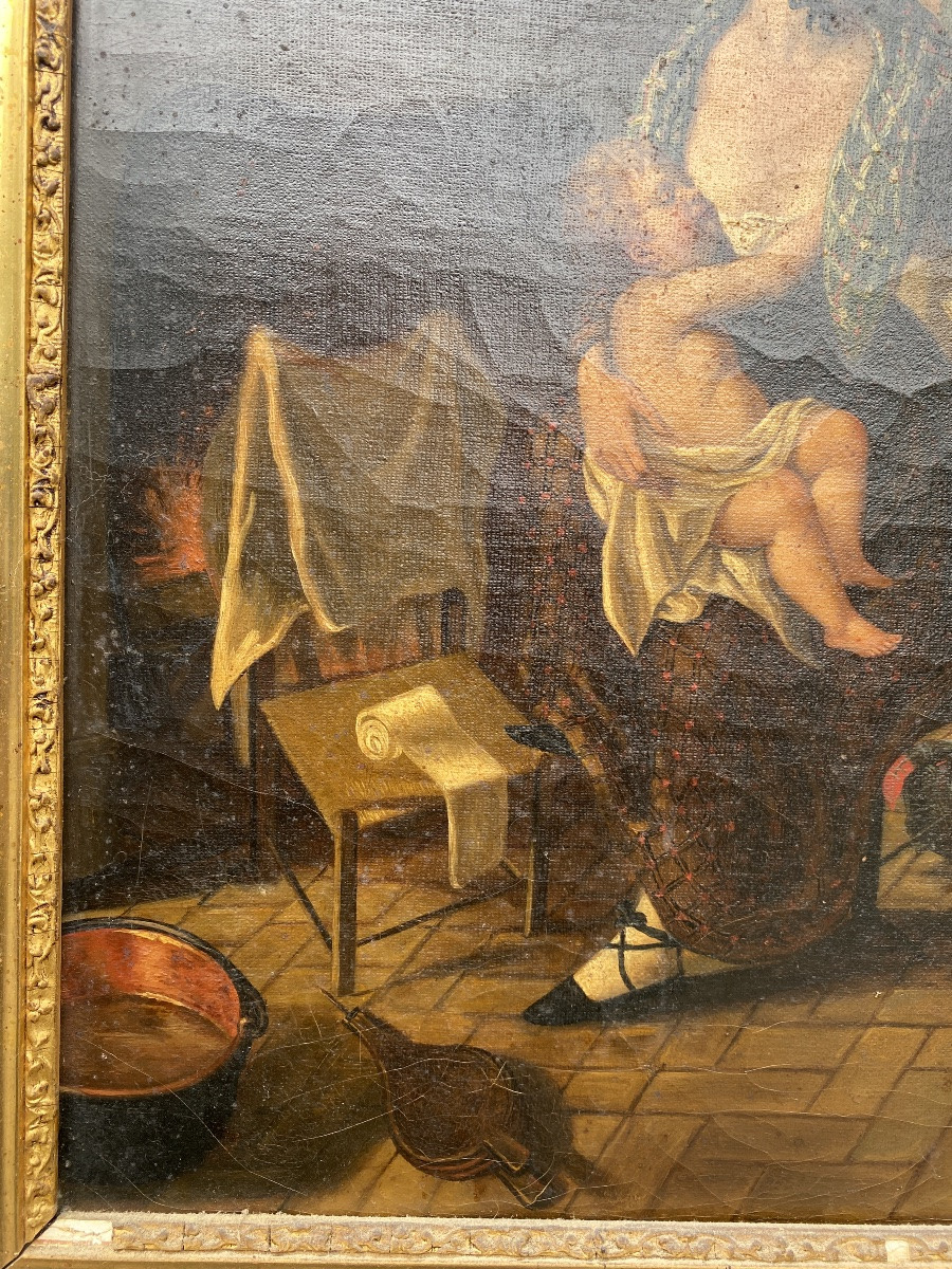 Tableau Scène D’intérieur XIXème-photo-3