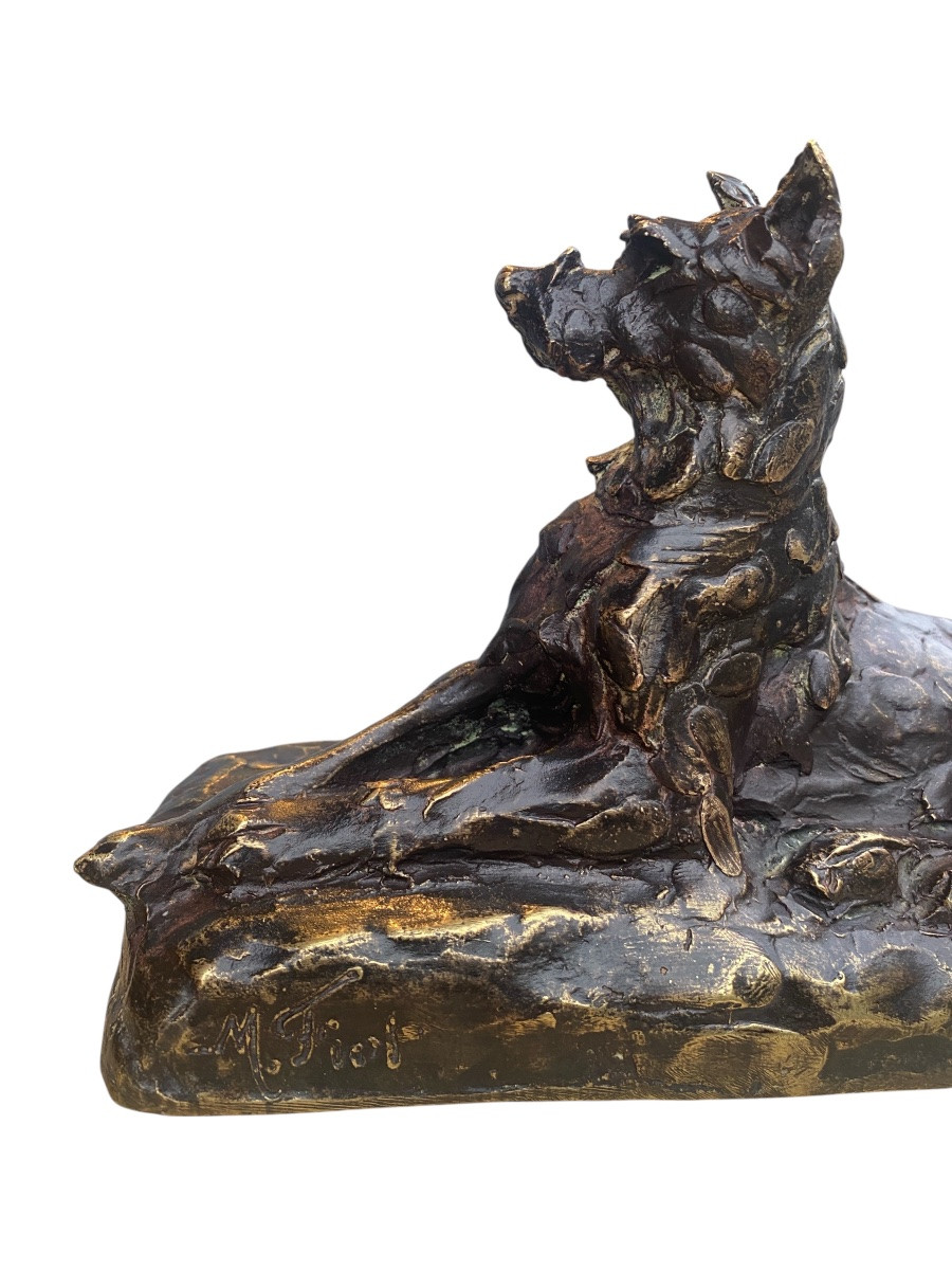 Chien  en bronze par Maximilien  FIOT-photo-2