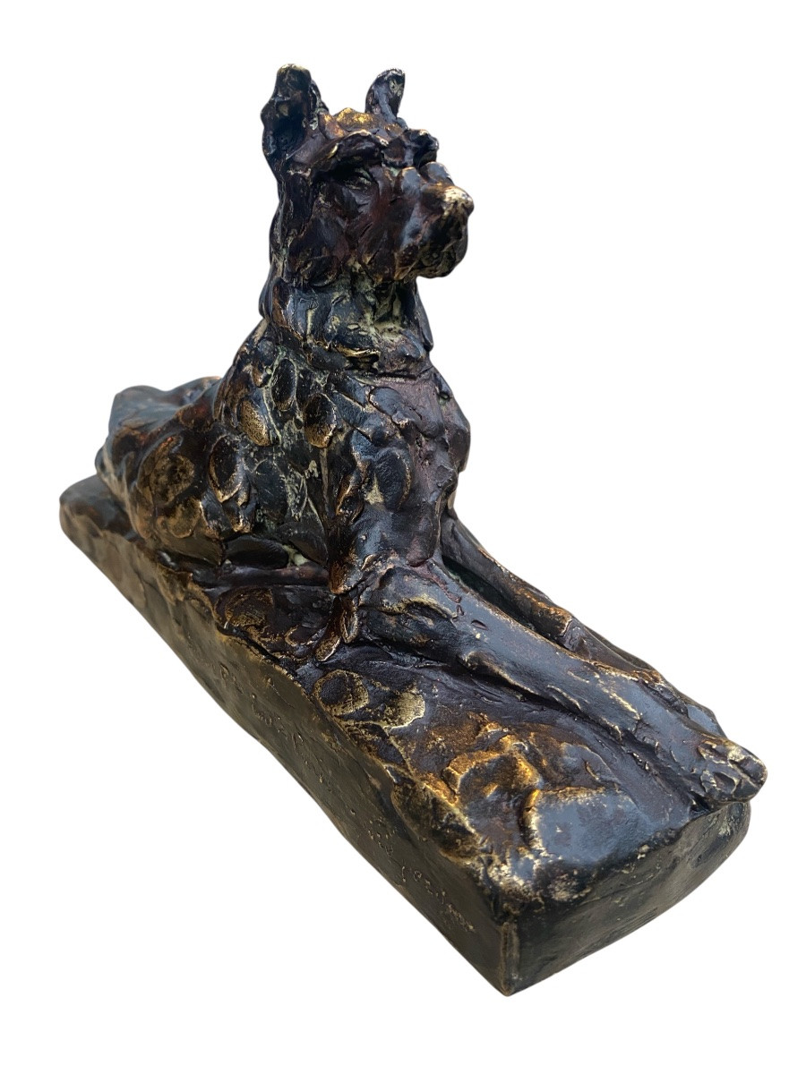 Chien  en bronze par Maximilien  FIOT-photo-4