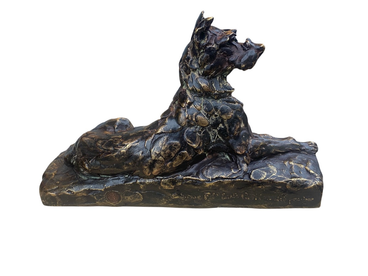 Chien  en bronze par Maximilien  FIOT-photo-2