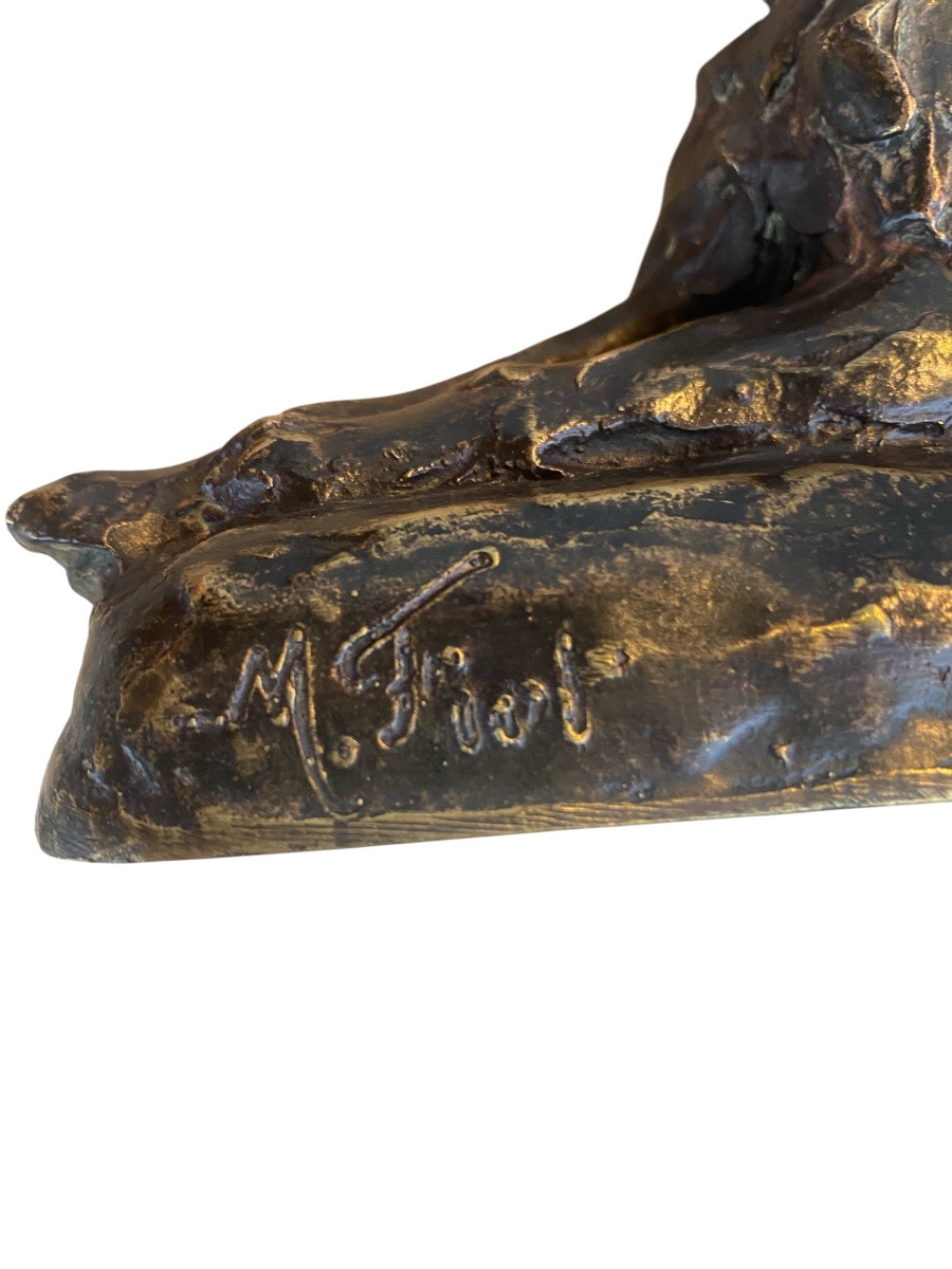 Chien  en bronze par Maximilien  FIOT-photo-3