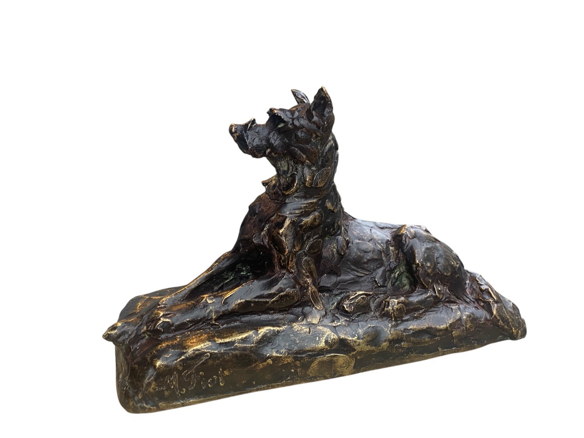 Chien  en bronze par Maximilien  FIOT-photo-6