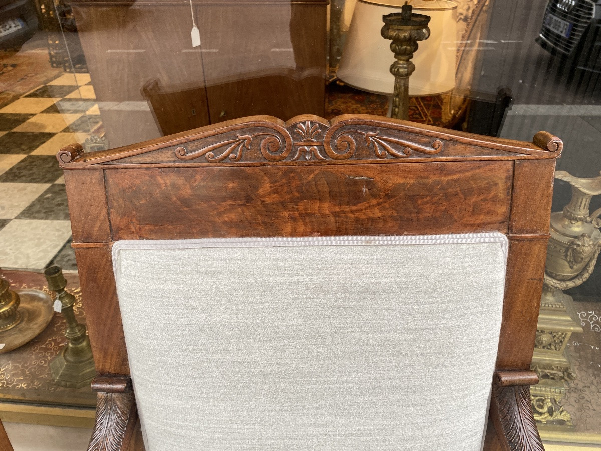 Belle paire de fauteuils d’epoque Empire-photo-4