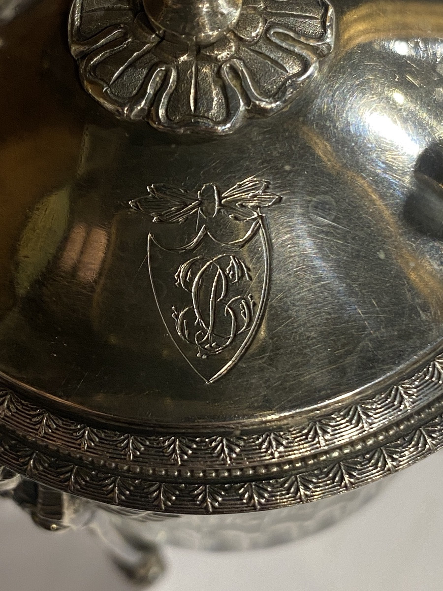 Pair Of Silver Mustard Pots, 1st Rooster-photo-3