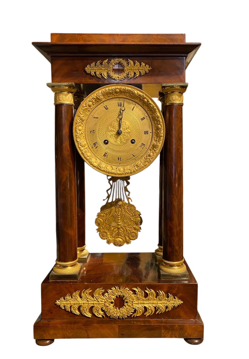 Large Portico Clock From The Restoration Period 