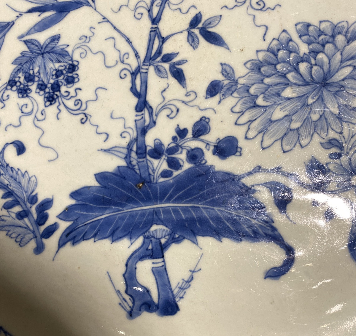 Grand plat en porcelaine Compagnie des Indes XVIIIème-photo-2