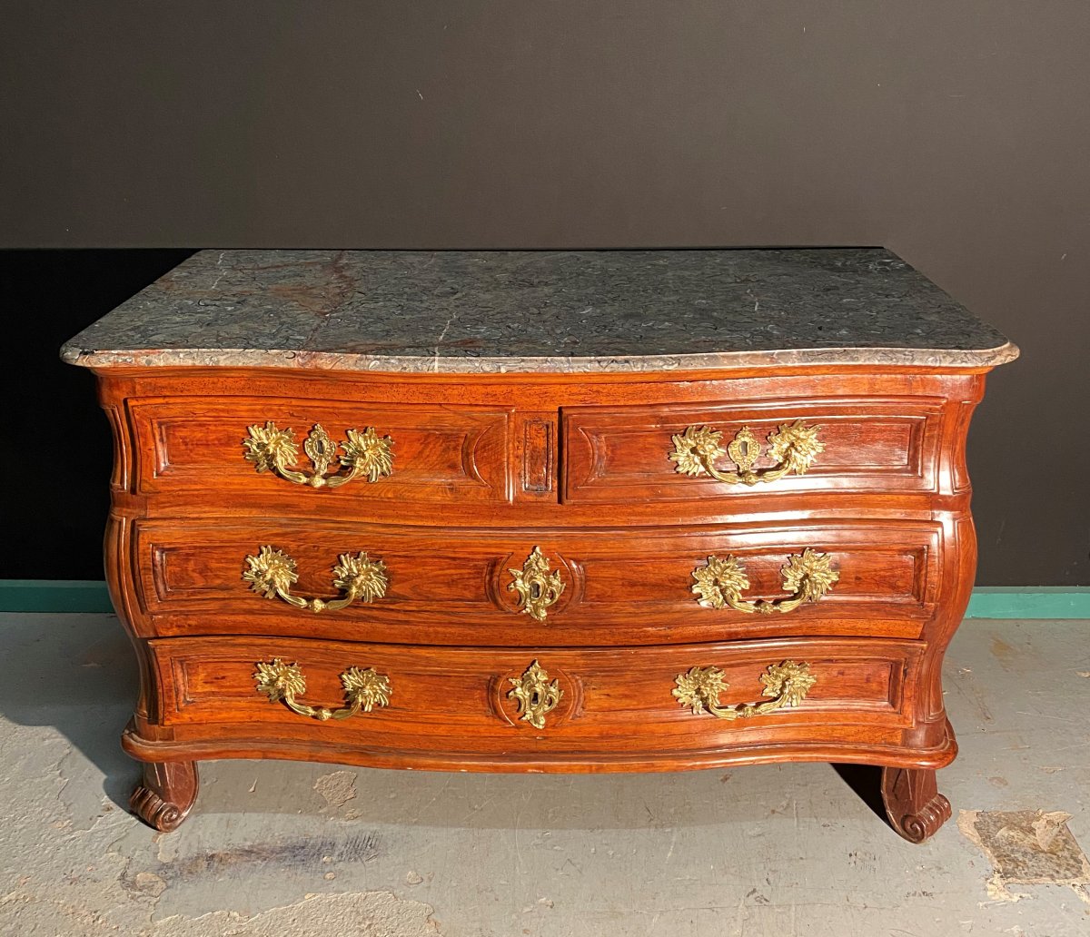 Curved Dresser In Walnut XVIII From