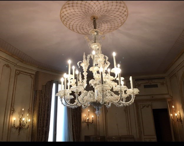 Large Murano Glass Chandelier-photo-2