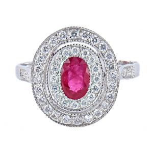 Bague Rubis Diamants 