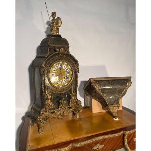 Monumental Cartel And Its Console In Boulle Marquetry, Decor Symbolizing The Flow Of Time