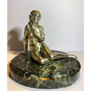 Bronze Argenté Art Deco