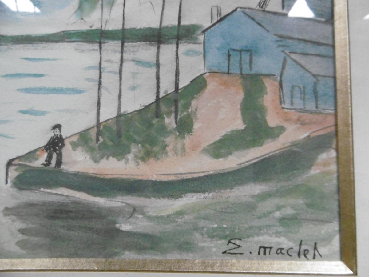 Elisée Maclet "la Meuse" Aquarelle-photo-4