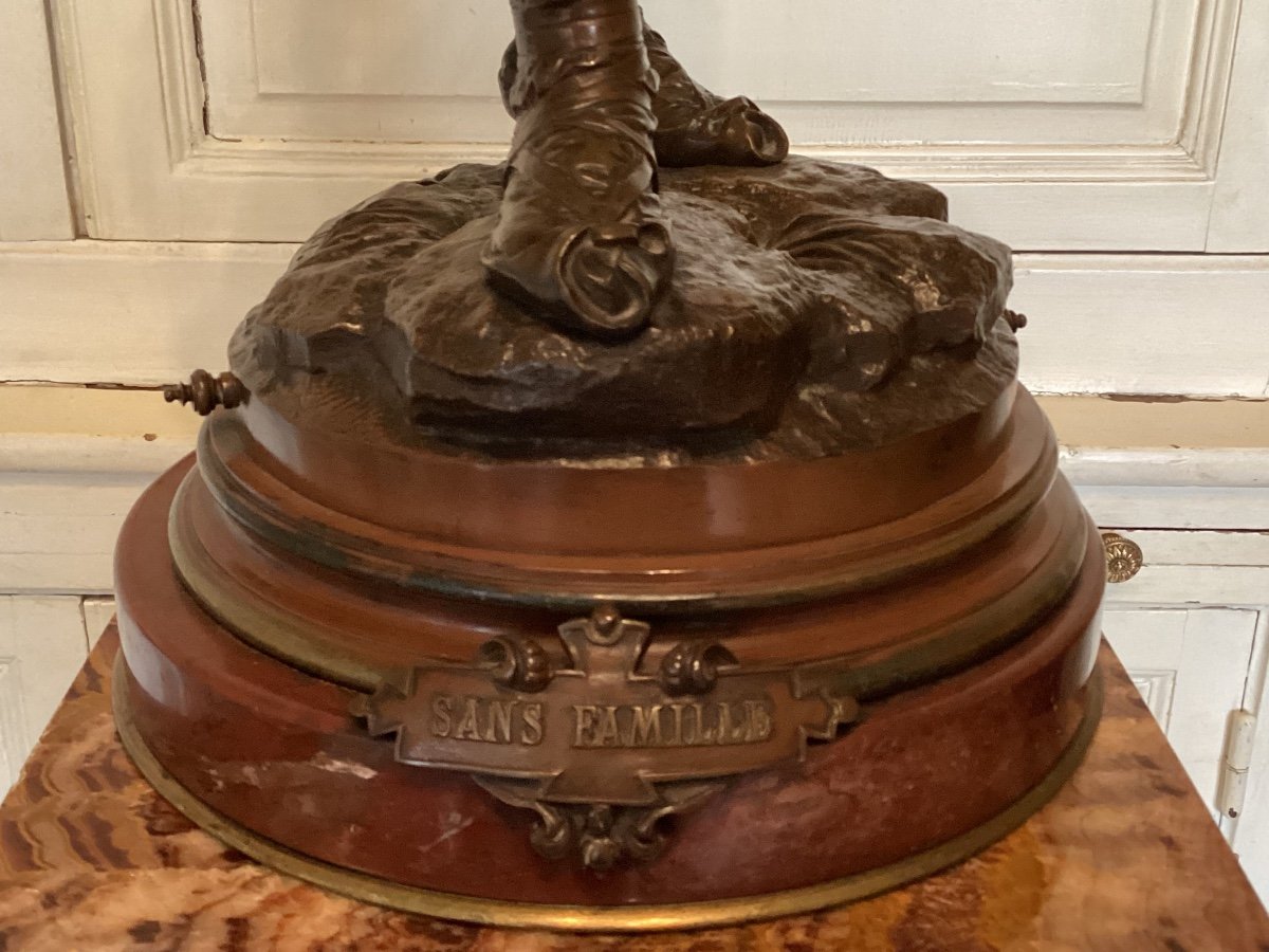 Statue Bronze Signée Avec Sa Colonne -photo-1
