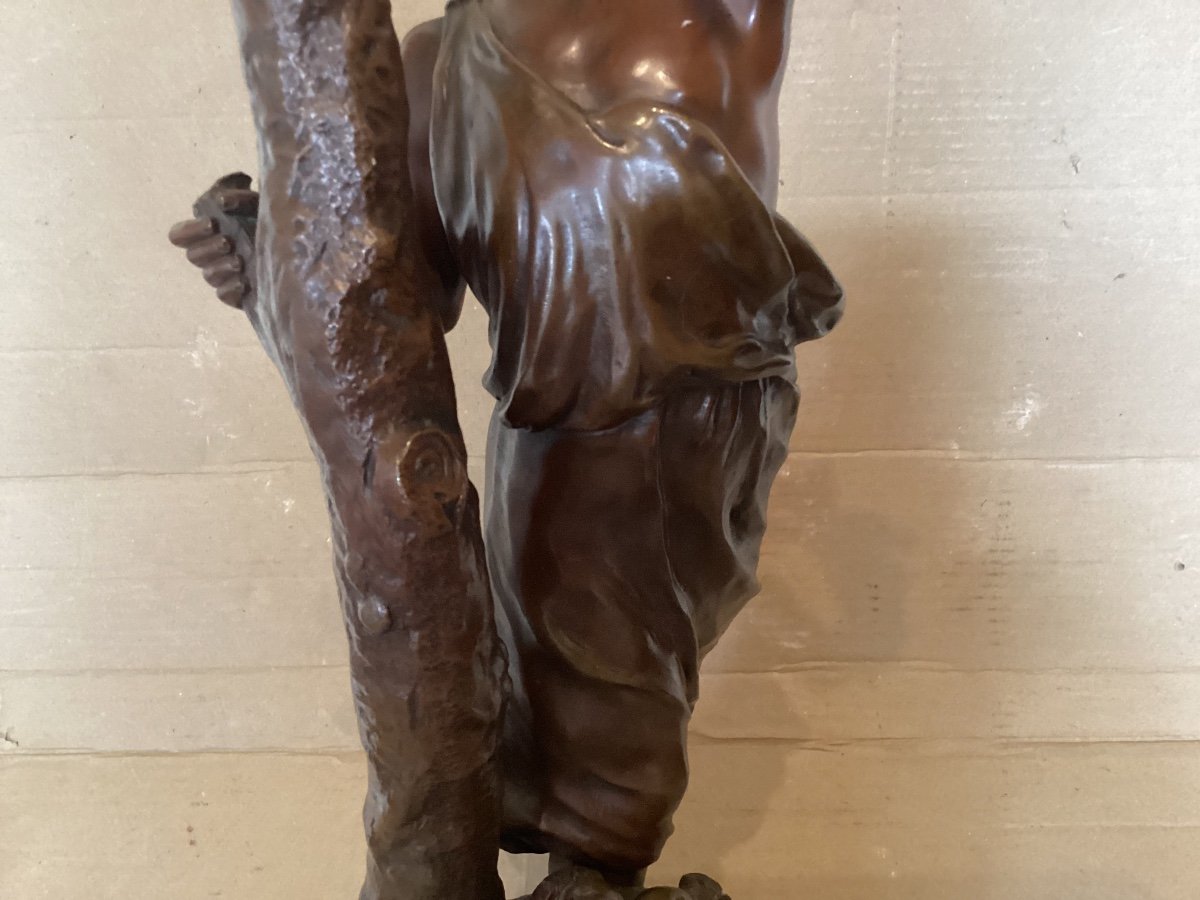 Signed Bronze Statue-photo-3