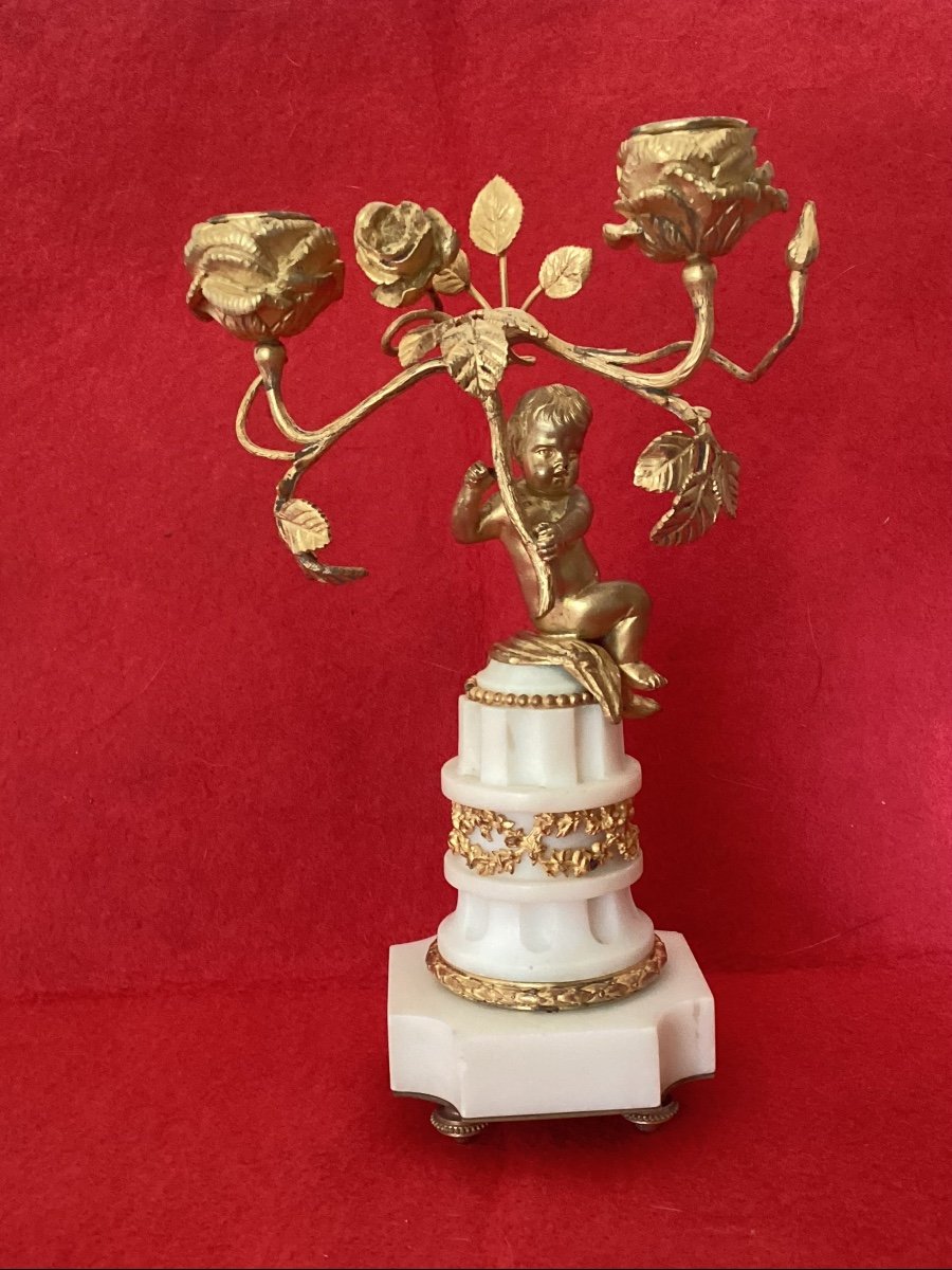 Paire De Bougeoirs Louis XVI -photo-3