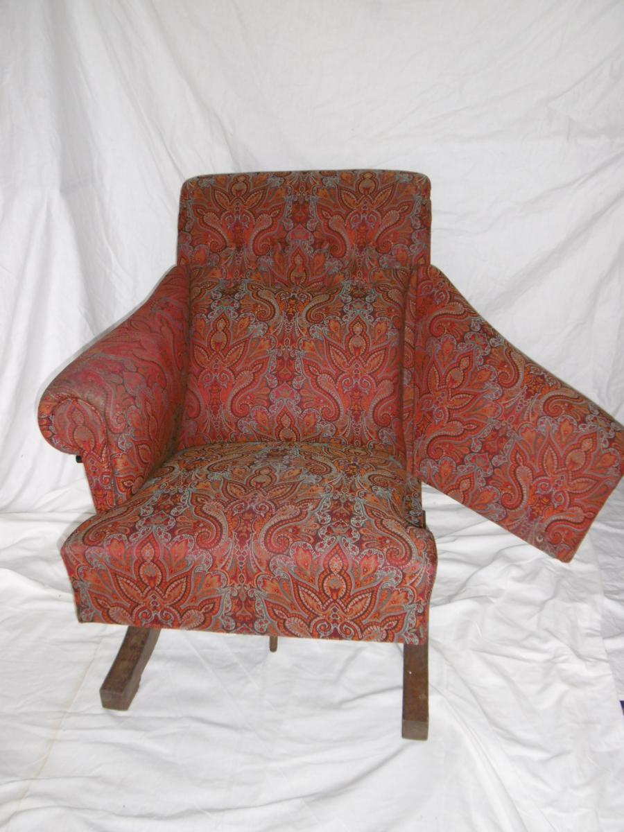 Rare Fauteuil à Manivelle 19ème-photo-2