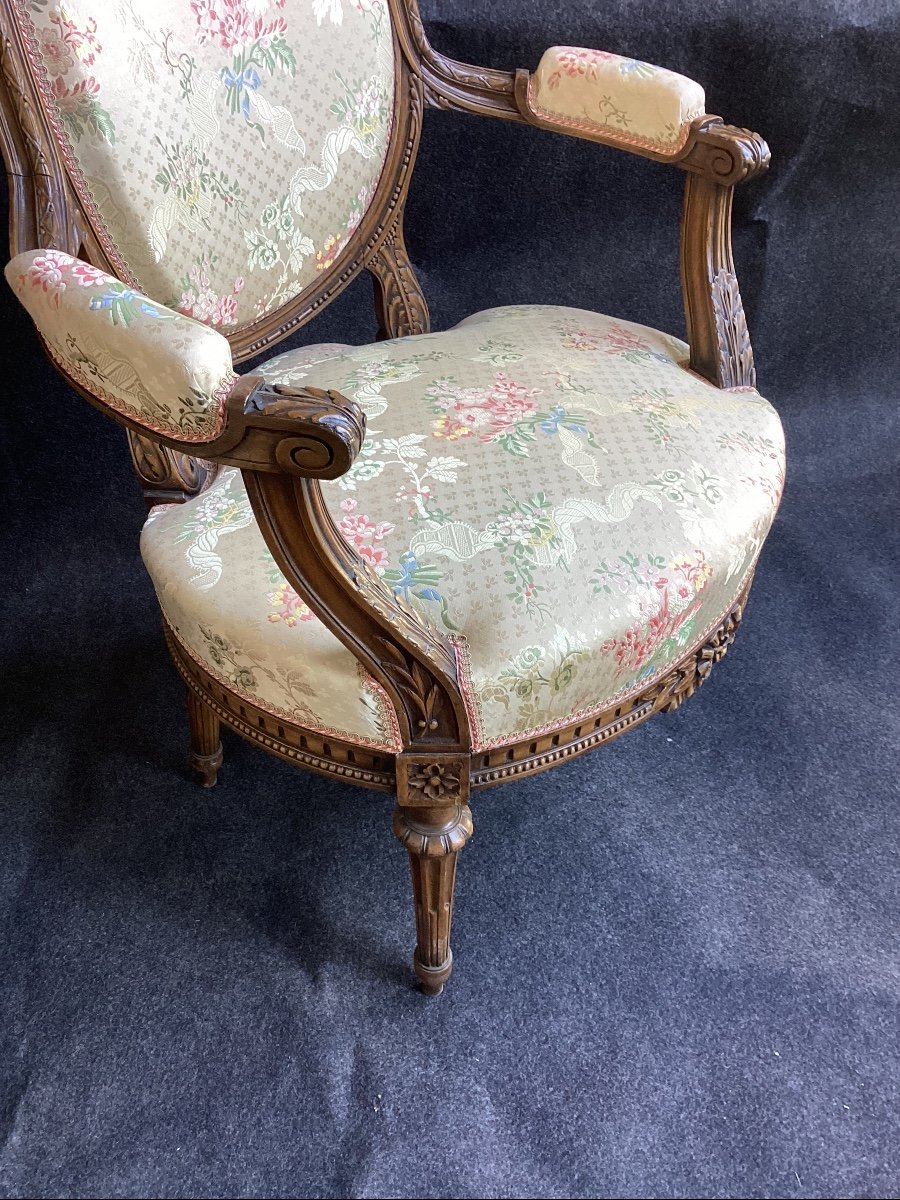 Salon Louis XVI 5 Pièces -photo-7
