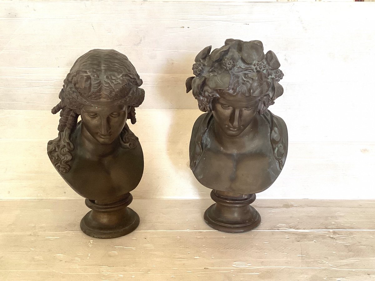 Bronzes Anciens Ariane Et Bacchus-photo-2