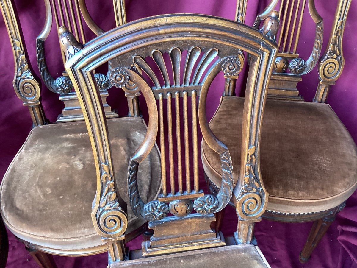 Series Of Six Lyre Back Chairs -photo-3