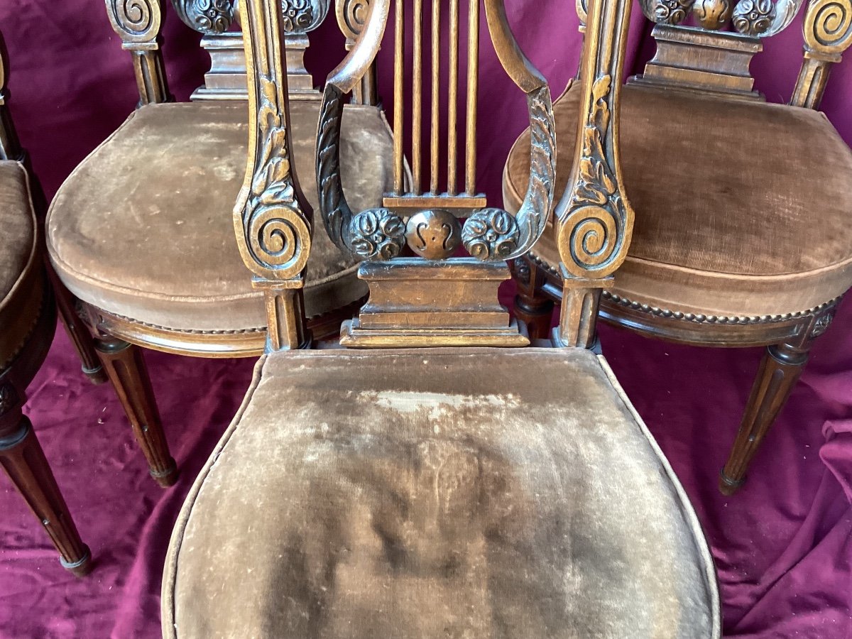 Series Of Six Lyre Back Chairs -photo-4