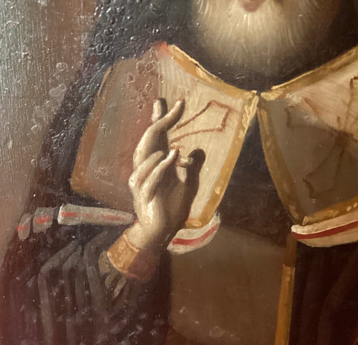 18th Century Painting Of A Priest-photo-2