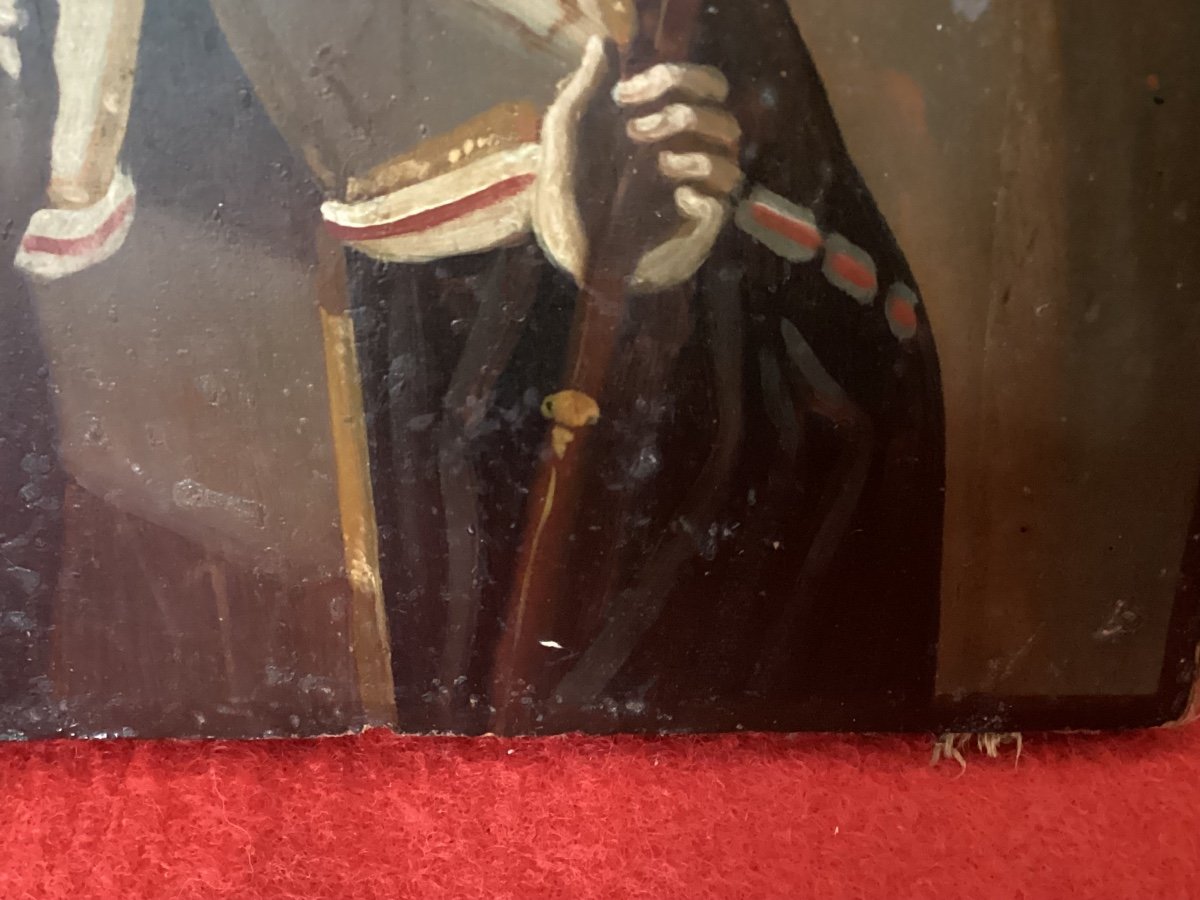 18th Century Painting Of A Priest-photo-4