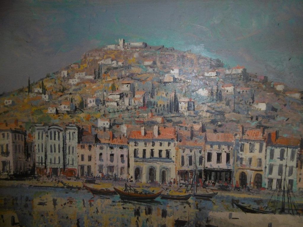 Painting "in View Sète" Signed Maurice Buffet-photo-3