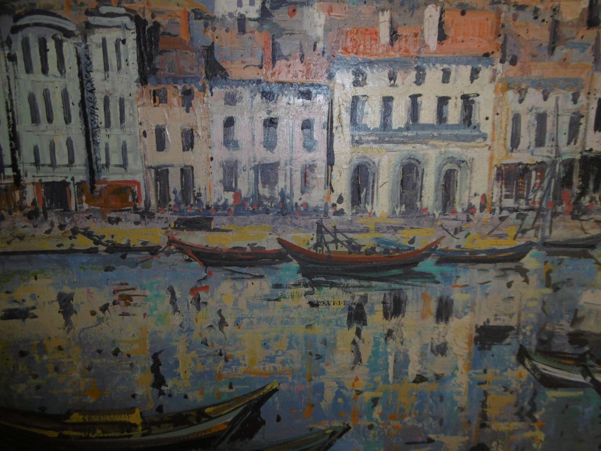 Painting "in View Sète" Signed Maurice Buffet-photo-4