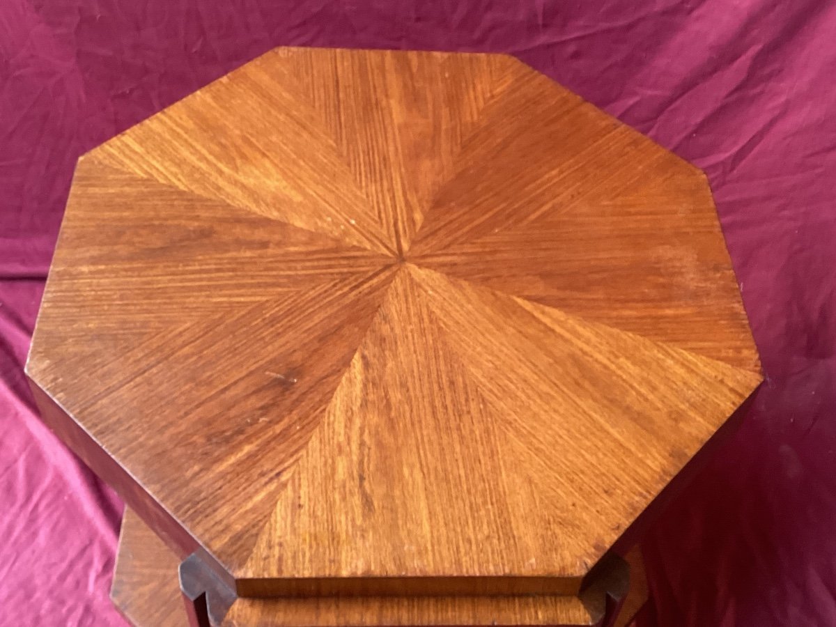 Majorelle Art Deco Pedestal Table -photo-2