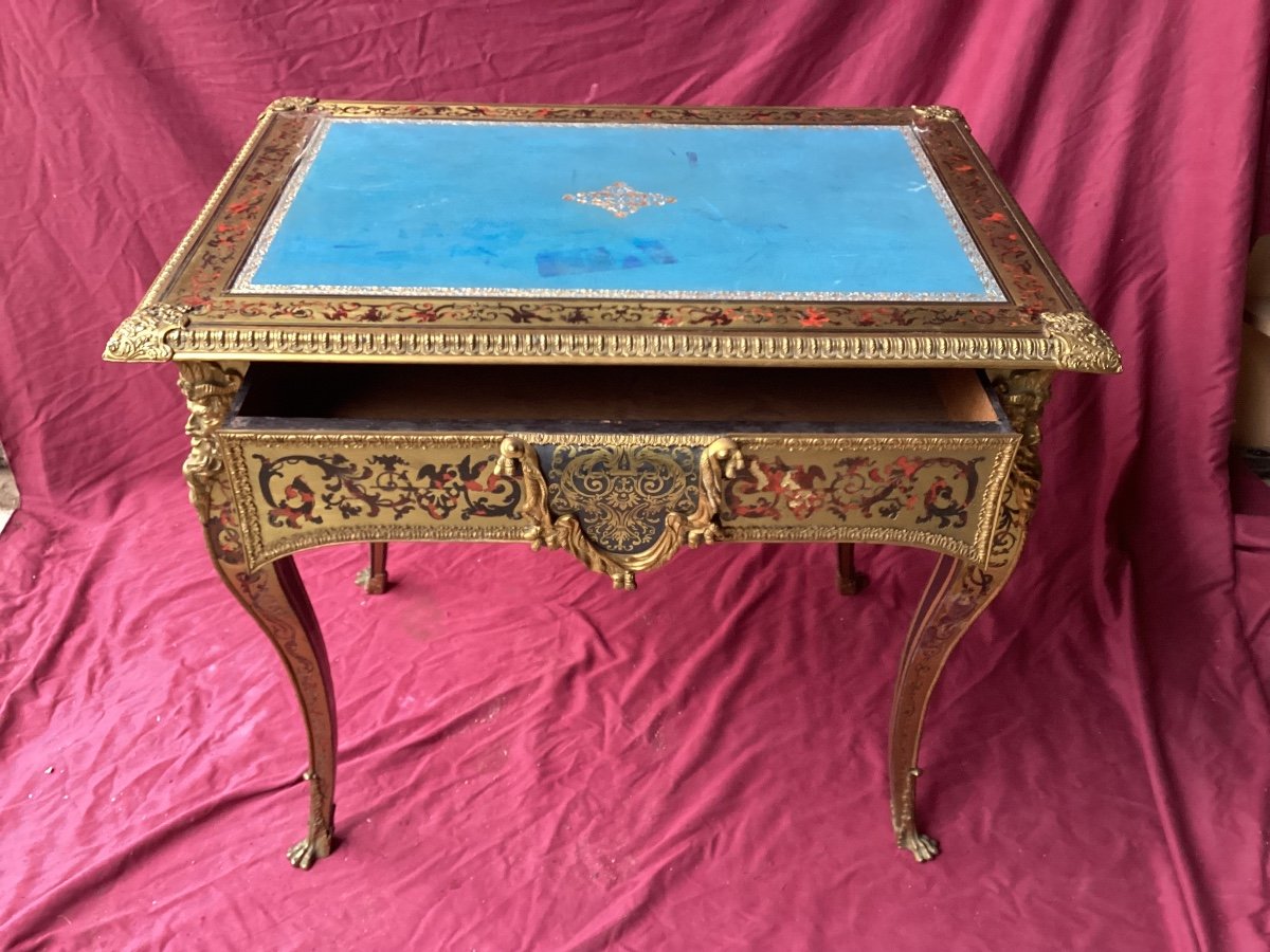 Bureau Louis XV Marqueterie Boulle -photo-7