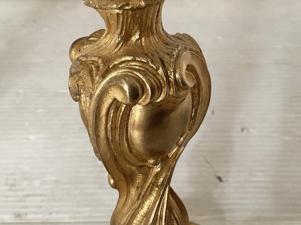 Pair Of Louis XV Candlesticks -photo-5