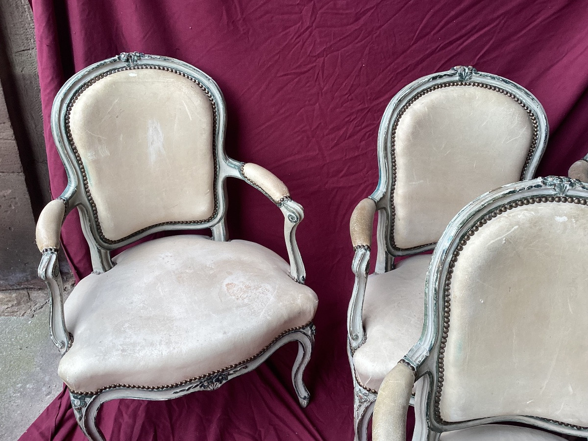 Othon Pierre Series Of Four Armchairs -photo-3