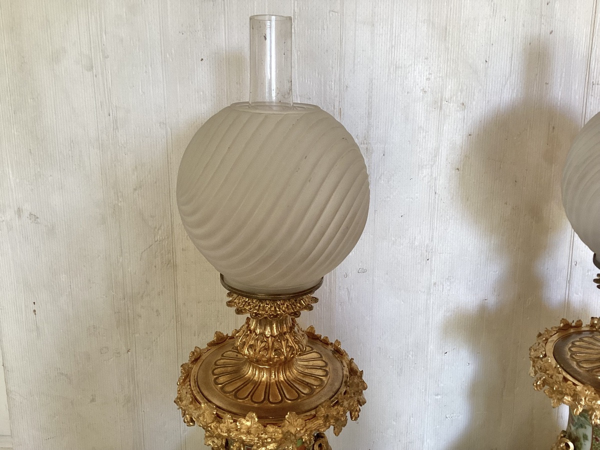 Paire De Lampes 19ème -photo-2