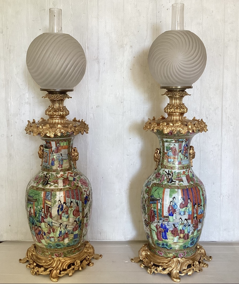 Paire De Lampes 19ème 