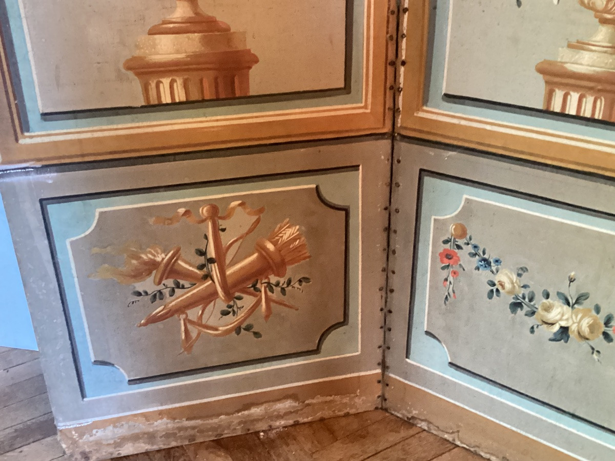 Louis XVI Period Four-leaf Screen -photo-2
