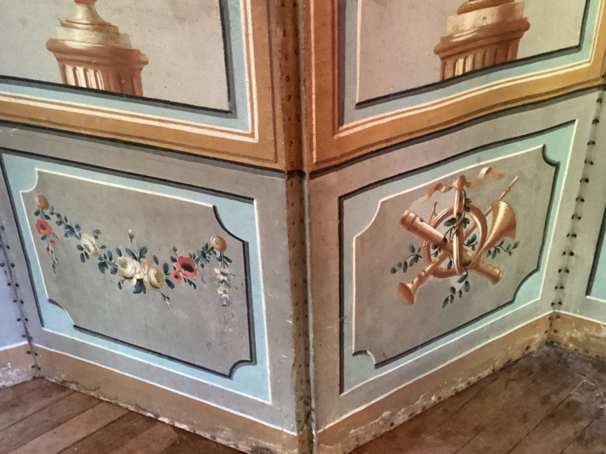 Louis XVI Period Four-leaf Screen -photo-3