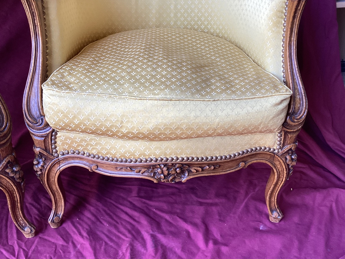 Paire De Bergères Louis XV -photo-2