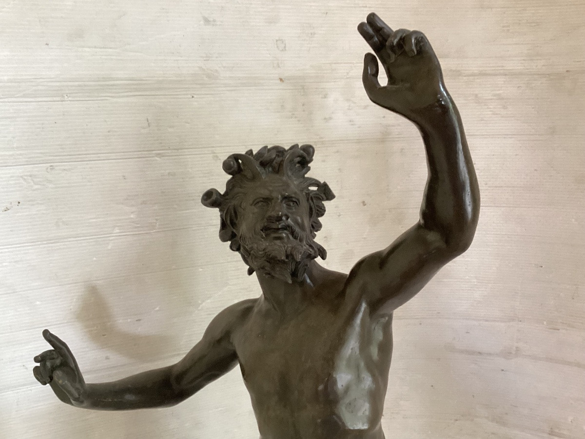Bronze Faun And Its Pedestal -photo-4