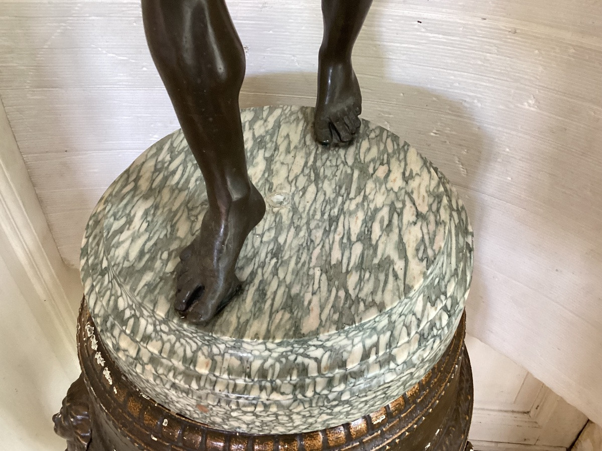 Bronze Faun And Its Pedestal -photo-2